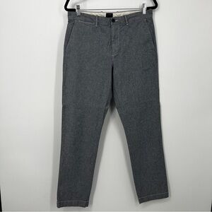 J Crew 770 Straight Fit Stretch Chambray Flat Front Chinos Khaki Pants 32x32